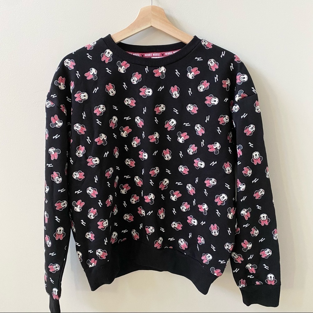 Disney Minnie Mouse Sweatshirt Black Small NWOT